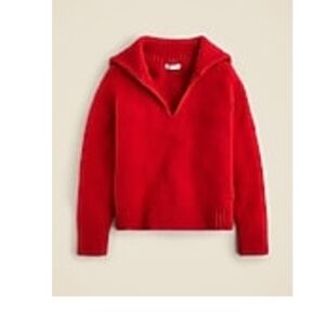 J. Crew Red V-Neck Sweater